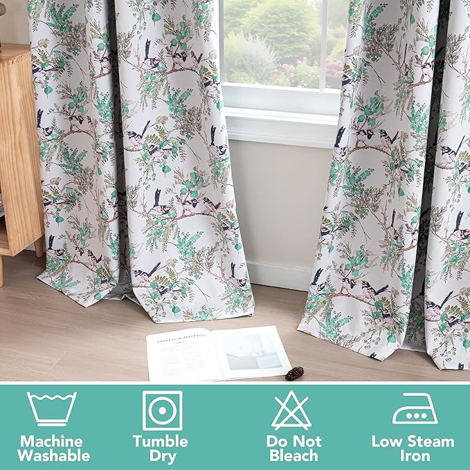 H.VERSAILTEX Floral 100% Blackout Vintage Curtains 63 inch Length 2 Panels - Image 6