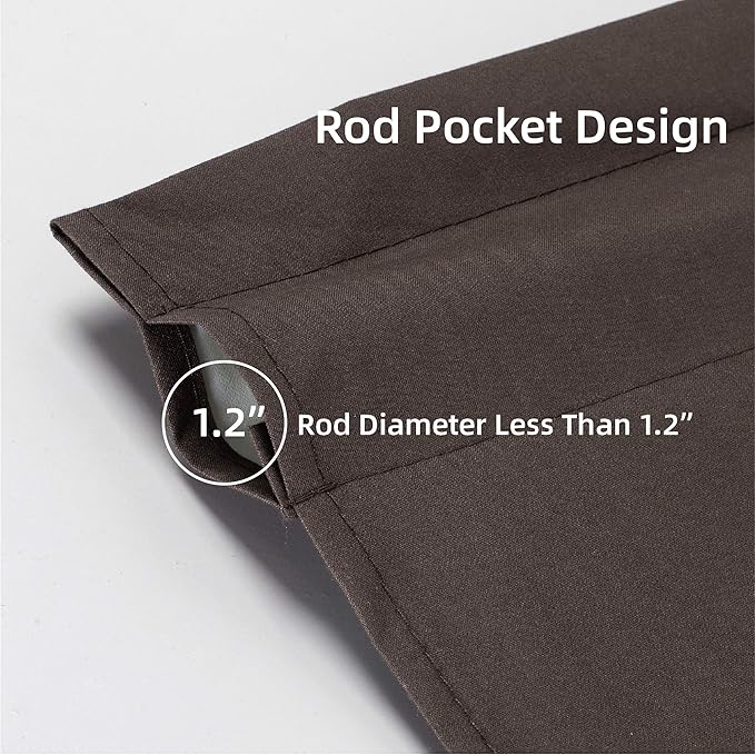 Easy Home 2 Panels Blackout Tier Curtain - Image 5