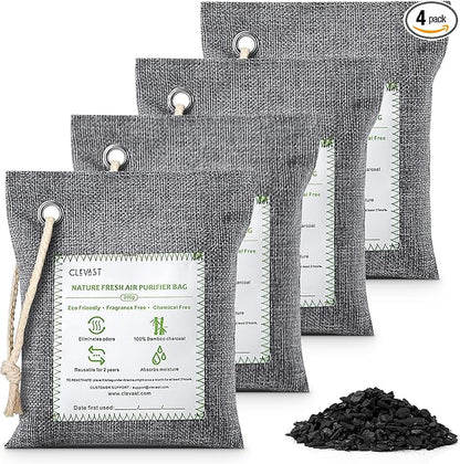 CLEVAST Bamboo Charcoal Air Purifying Bags -, Removes Odors and Moisture by CLEVAST