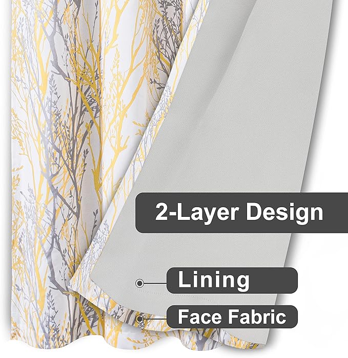 DriftAway Tree Branch Blackout Curtains Double Layer 84 Inches Long - Image 6