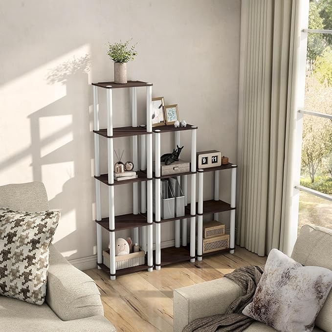 Homes: Inside + Out Apexa Modern 4-Tier Narrow Shelving Units, Collectibles - Image 13