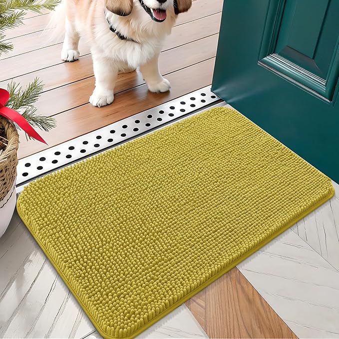 OLANLY Dog Door Mat for Muddy Paws 24x16, Absorbs Moisture and Dirt, Absorbent by OLANLY