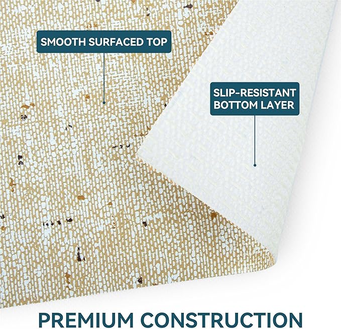 Durable Beige Non-Adhesive Shelf Liner - Image 6