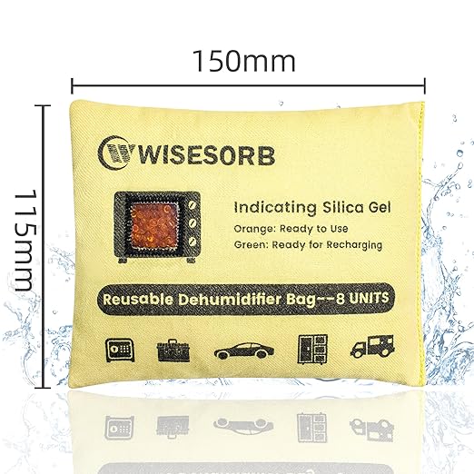 4 Pack 240G Reusable Silica Gel Desiccant Dehumidifier Bags, Color Indicating - Image 8