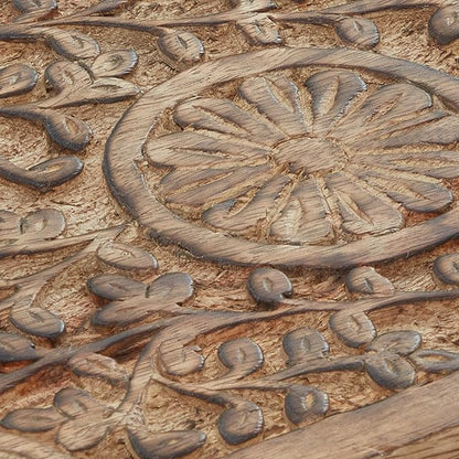 Deco 79 Mango Wood Floral Handmade Decorative Box Decorative Keepsake Boxes - Image 15