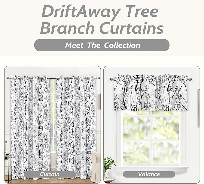 DriftAway Tree Branch Blackout Curtains Double Layer 96 Inches Long - Image 5
