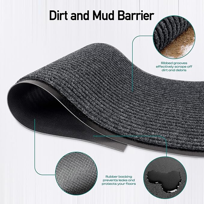 MaxMat® Extra Large Commercial Door Mat, Rubber Border Heavy Duty Door Mat - Image 2
