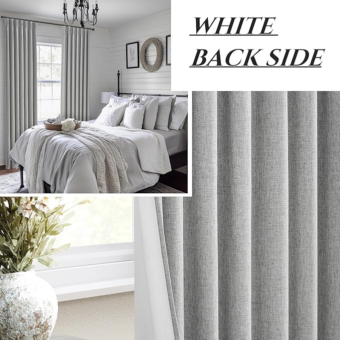Gray Kitchen Blackout Curtains 45 Inch Length, Basement Curtain - Image 7