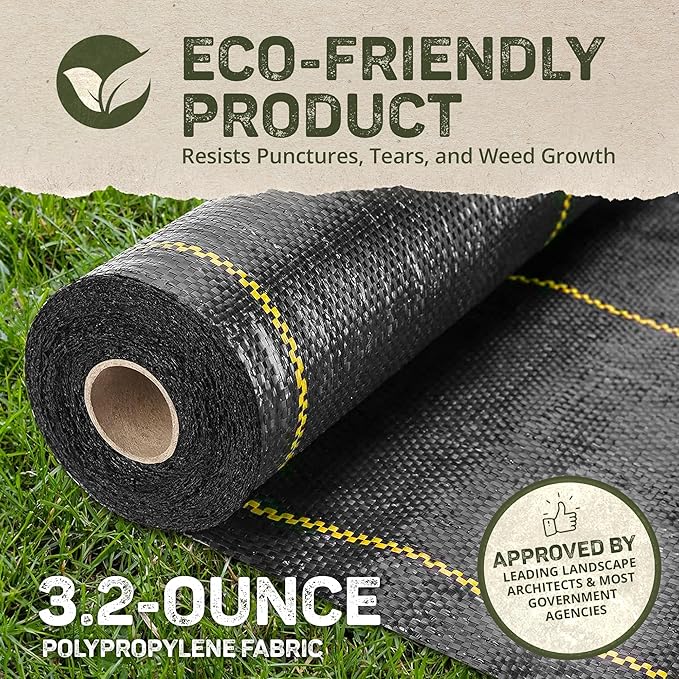 Dewitt 5-Pack Sunbelt Weed Barrier Fabric 3.2 oz, 6 x 300 Feet – Heavy-Duty - Image 3