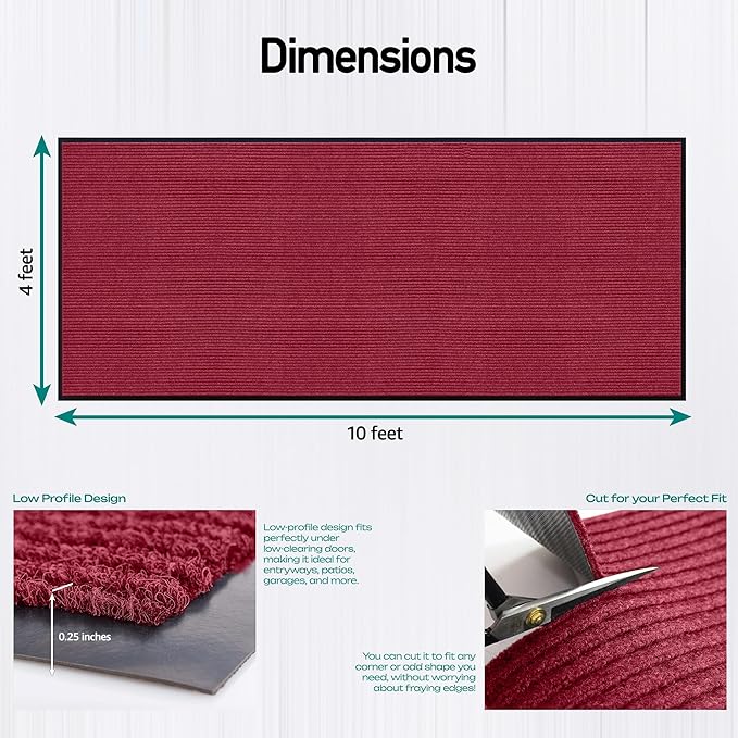 MaxMat® Extra Large Commercial Door Mat, Rubber Border Heavy Duty Door Mat - Image 2