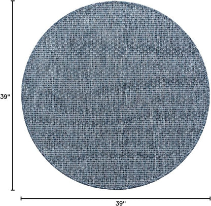 Unique Loom Collection Casual Transitional Solid Heathered Indoor/Outdoor - Image 2