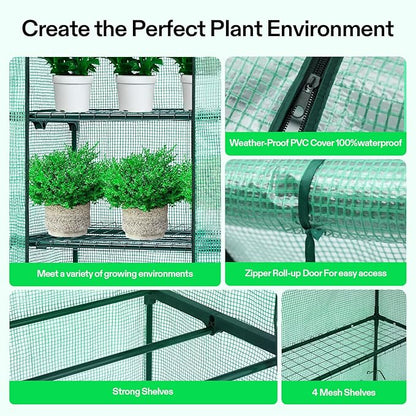 VIVOSUN Mini 4-Tier Greenhouse - Image 4