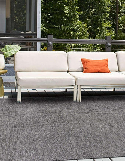 Unique Loom Outdoor Solid Collection Area Rug - Image 4