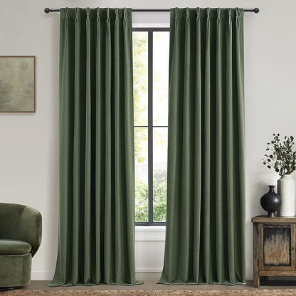 Lush Decor 120 Inch/10ft Long Insulated Back Tab Pinch Pleated Curtains by QJMYDECO