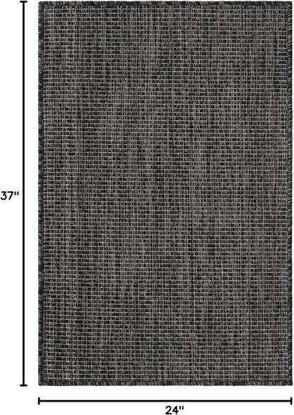 Unique Loom Collection Casual Transitional Solid Heathered Indoor/Outdoor - Image 2