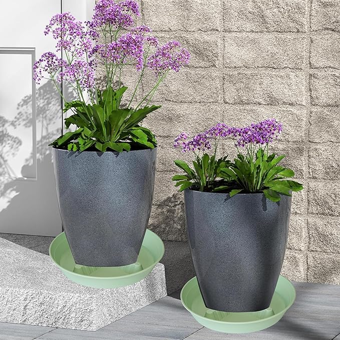 4 Pack Plant Saucer 10 inch, 8 12 14 17 inch, Plant Stand Plastic Plant Saucers - Image 7