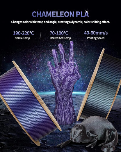 LANDU Chameleon PLA Filament 1.75mm Burnt Titanium 1KG, 3D Printer Filament - Image 2