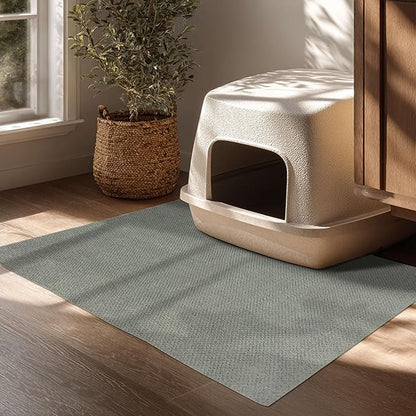 Mohawk Home Litter Box Moisture Barrier Mat Utility Solid Gray 2' X 3' Other by MohawkHome