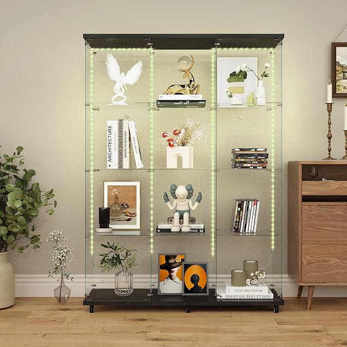 Yoluckea 4 Tiers Glass Display Cabinet Extra Large - Image 5