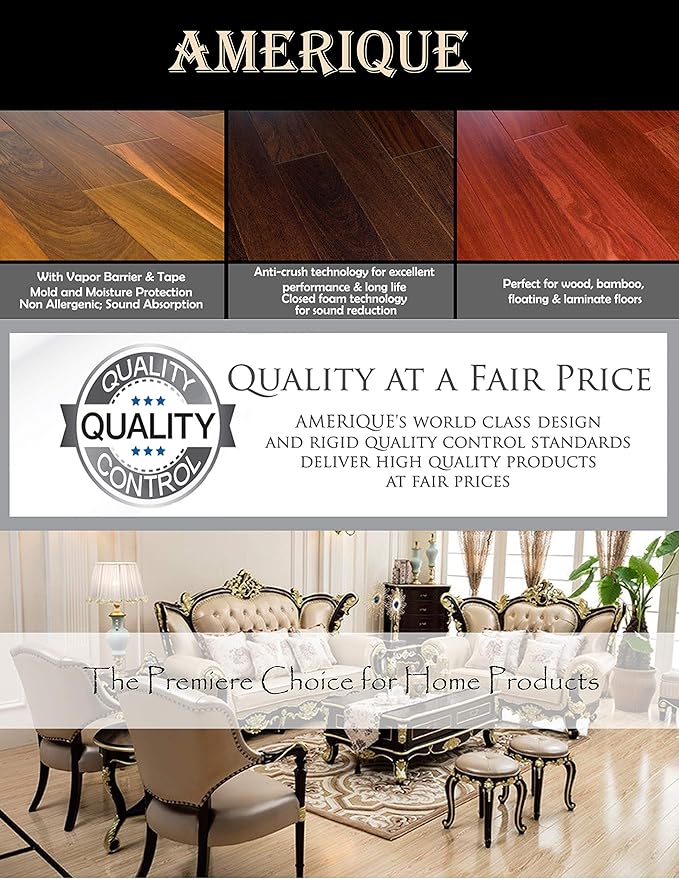 600Sqft AMERIQUE Premium 3 Mm Thick Flooring Underlayment Padding - Image 4