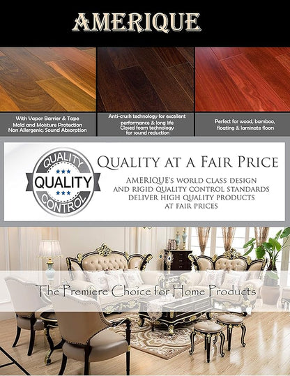 AMERIQUE 200SQFT Premium 3MM Thick Silver Super Quiet Floor Underlayment Padding - Image 4