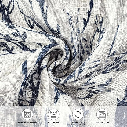 DriftAway Linen Printed Blackout Curtains Tree Branch Pattern Double Layer 96 - Image 6