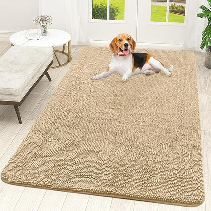 OLANLY Dog Door Mat for Muddy Paws 59x35, Absorbs Moisture and Dirt, Absorbent by OLANLY