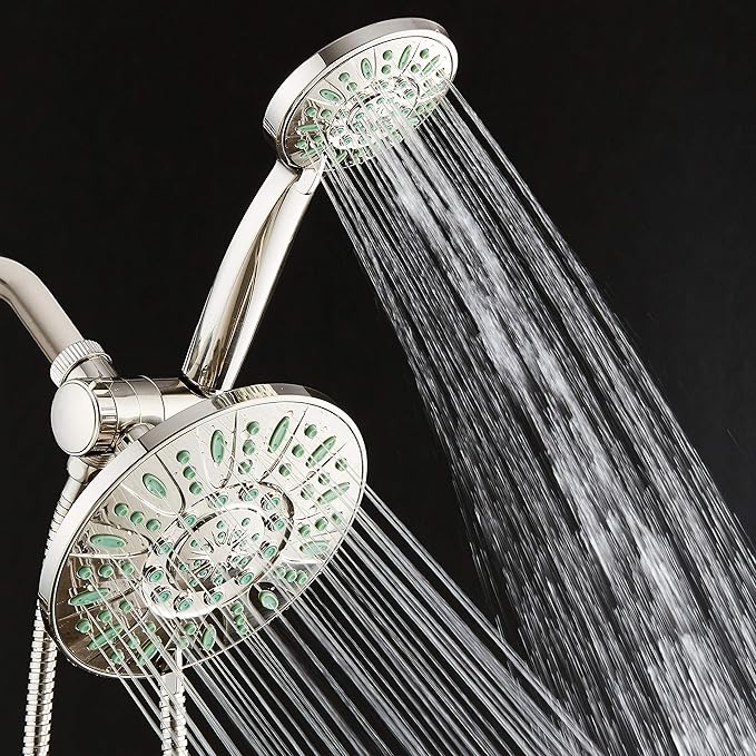 AquaDance Antimicrobial/Anti-Clog High-Pressure 30-setting Rainfall Shower Combo - Image 4