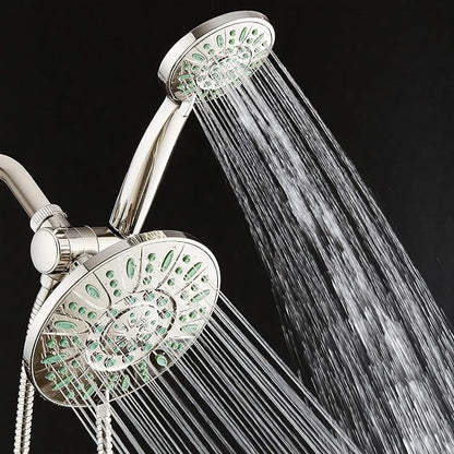 AquaDance Antimicrobial/Anti-Clog High-Pressure 30-setting Rainfall Shower Combo - Image 4