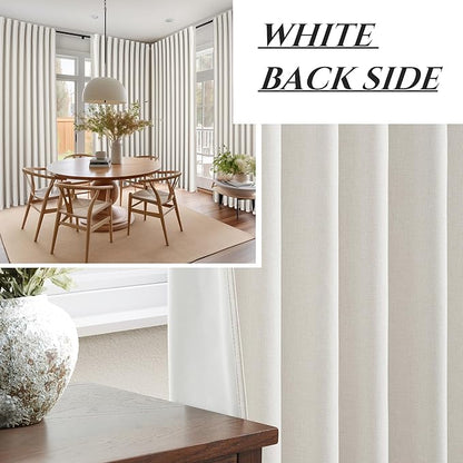 Birch Blackout Curtains 60 Inches Extra Wide Cute Linen 84 Inch Length - Image 6