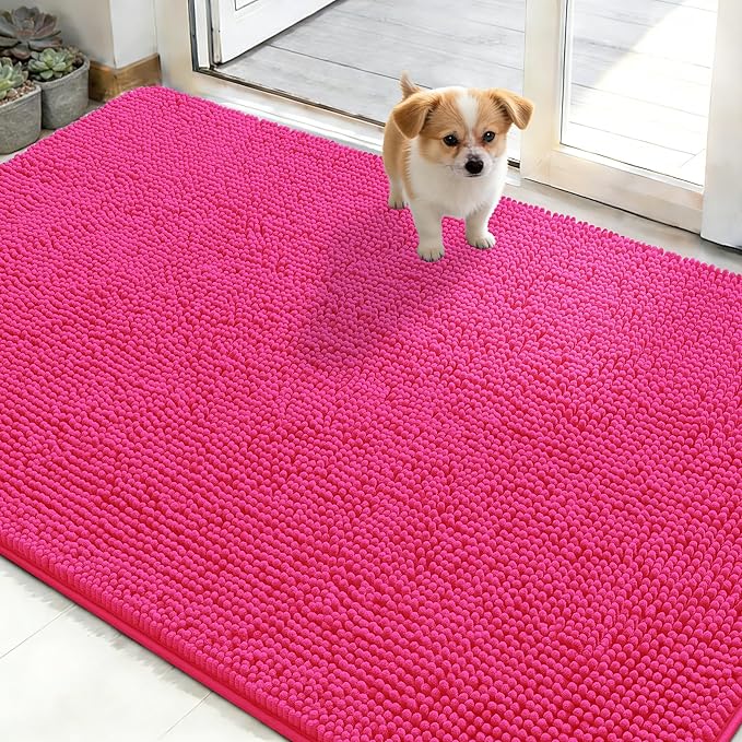 OLANLY Dog Door Mat for Muddy Paws 48x30, Absorbs Moisture and Dirt, Absorbent by OLANLY
