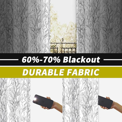 DriftAway Tree Branch Blackout Curtains Double Layer 84 Inches Long - Image 3