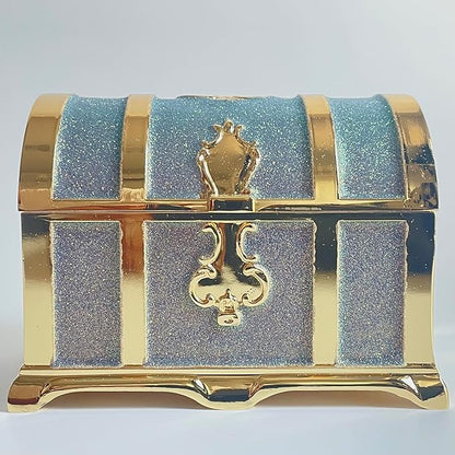 Retro Jewelry Box Arched Vintage Rectangular Metal Chest Necklace Ring Earrings - Image 4