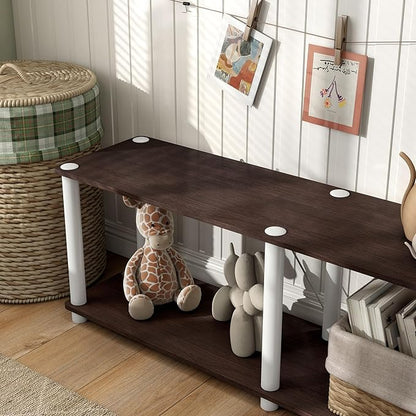 Homes: Inside + Out Apexa Modern 2-Tier Extra Wide Shelving Units, Collectibles - Image 15