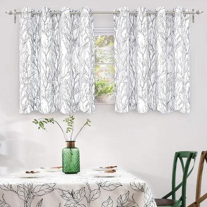 DriftAway Tree Branch Blackout Curtains Double Layer 36 Inches Long by DriftAway