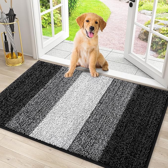 Smiry Dog Door Mat for Muddy Paws, Absorbs Moisture and Dirt, Low-Profile by Smiry