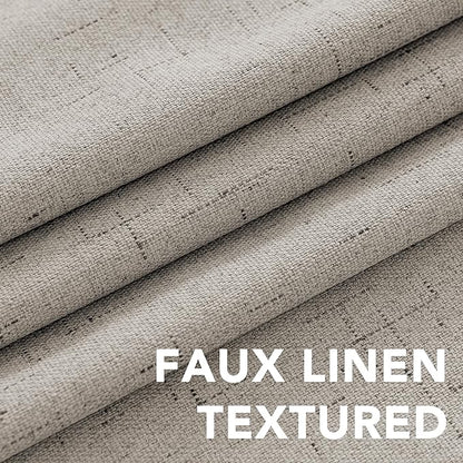 H.VERSAILTEX Linen Blackout Curtains 72 Inches Long 100% Absolutely Blackout - Image 4
