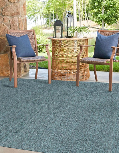 Unique Loom Outdoor Solid Collection Area Rug - Image 3