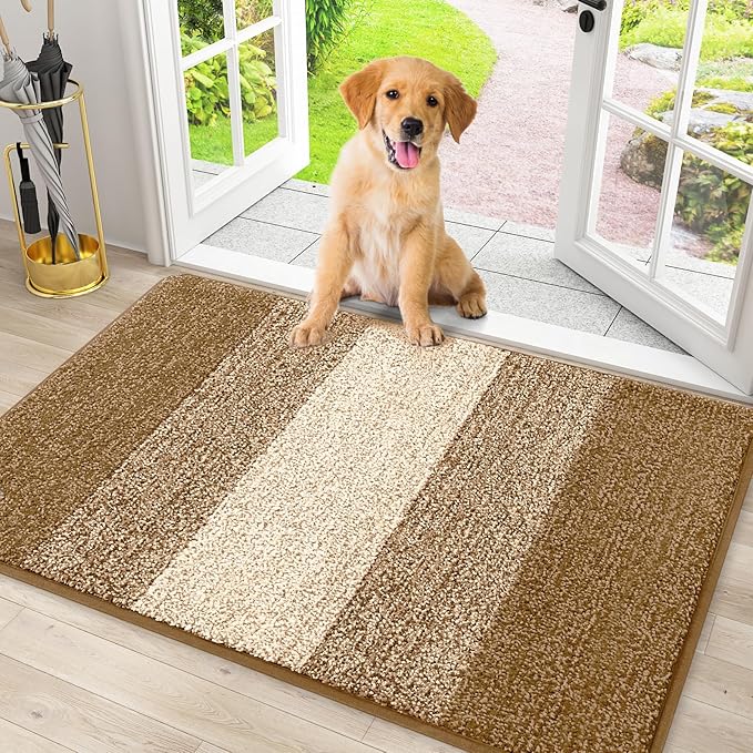 Smiry Dog Door Mat for Muddy Paws, Absorbs Moisture and Dirt, Low-Profile by Smiry