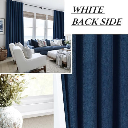 Navy Blue Blackout Curtains 92 Inch Length - Image 7