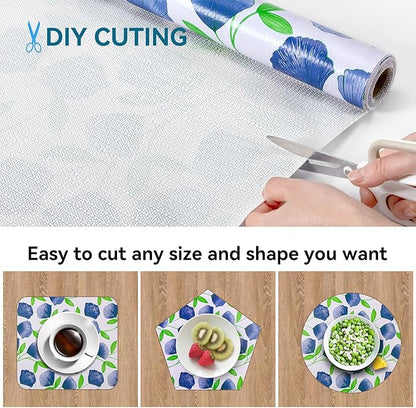 2 Rolls 18" W x 192" L Floral Drawer and Shelf Liner - Image 4
