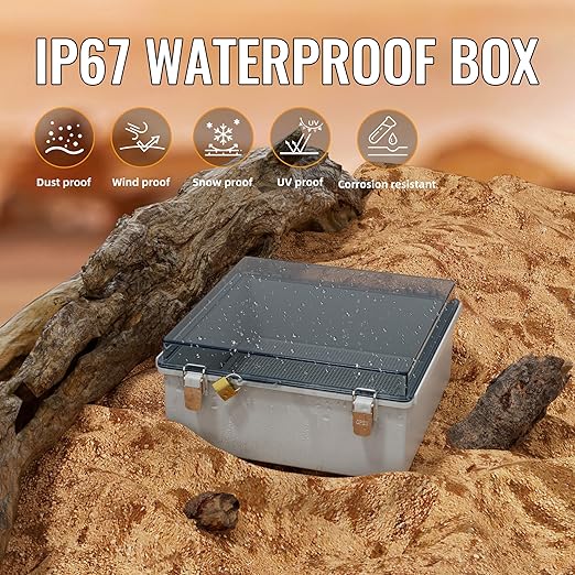 Joinfworld Outdoor Waterproof Electrical Box 13x13x5 Nema Box Weatherproof - Image 2