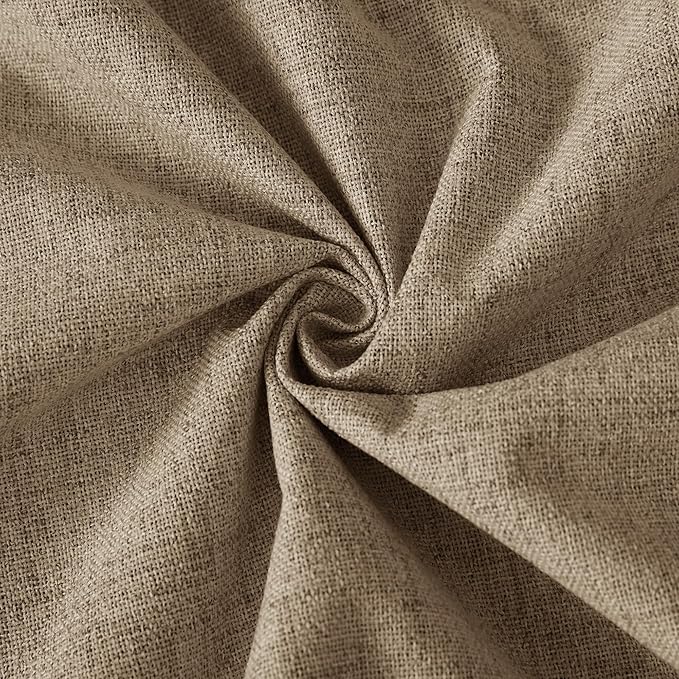 RYB HOME 100% Blackout Linen Textured Curtains - Image 9