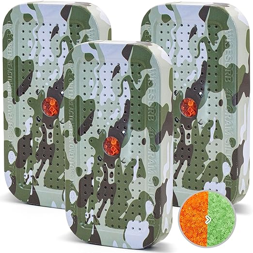 40 Gram Gun Safe Dehumidifier Camouflage, Rechargeable Desiccant Canister by Wisesorb