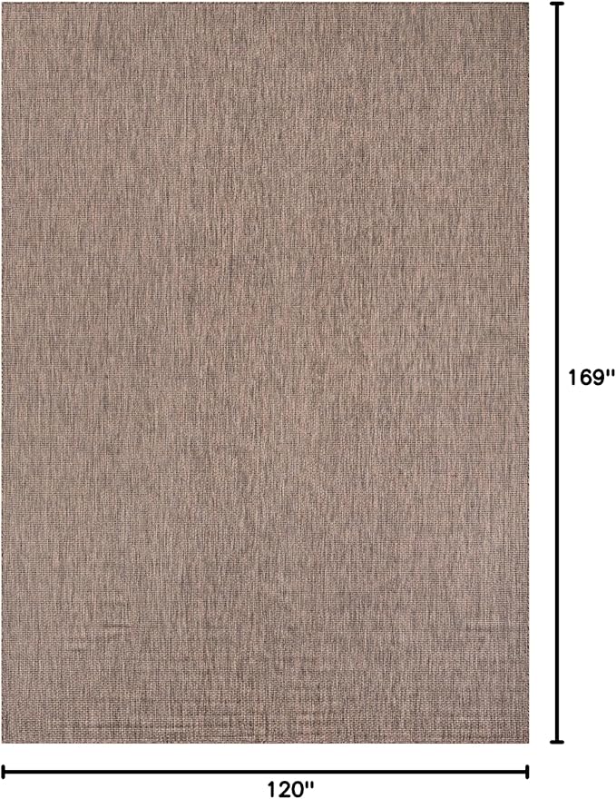Unique Loom Outdoor Solid Collection Area Rug - Image 2