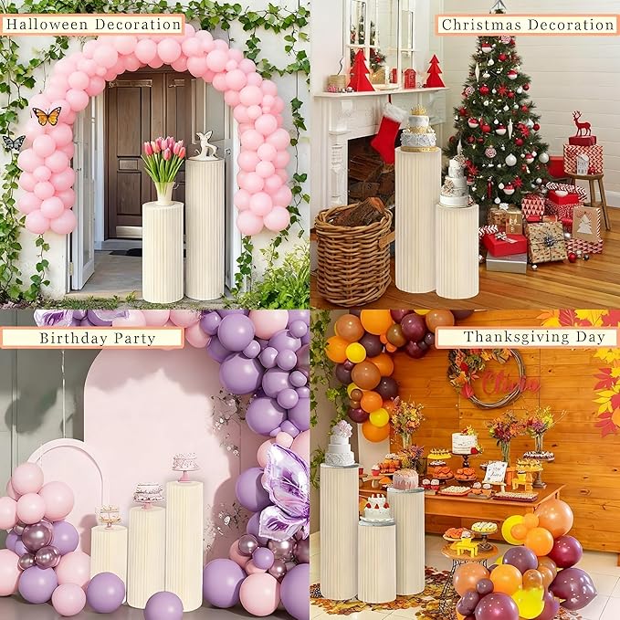 Cylinder Stands for Party Roman Pillar Stand Flower Cake Pedestal Stands for - Image 9