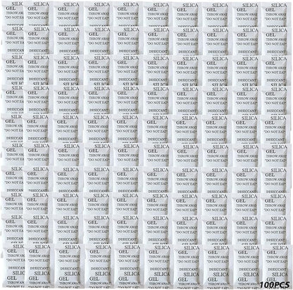 100Pcs Silica Gel Desiccant Packs, Industrial Grade No-Toxic Dehumidifier by SmaringRobot