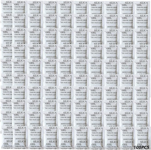 100Pcs Silica Gel Desiccant Packs, Industrial Grade No-Toxic Dehumidifier by SmaringRobot