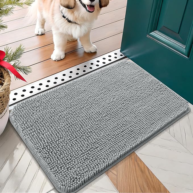 OLANLY Dog Door Mat for Muddy Paws 30x17, Absorbs Moisture and Dirt, Absorbent by OLANLY