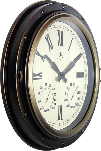 Infinity Instruments Forecaster Indoor/Outdoor Wall Clock, Thermometer - Image 5